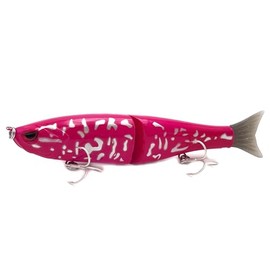 Aoluyard Glide Baits Jointed Swimbait Lifelike Fishing Lures for Bass Trout Pike Salmon Bluegill (Rose Red-7in/2.2oz)