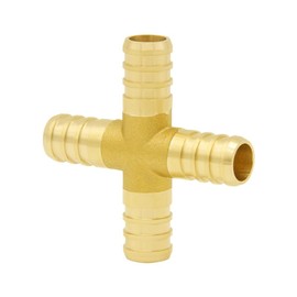 Hooshing 1/2 Inch Pex Fitting 4 Ways Brass Crimp Pipe Fitting for Pex Plumbing