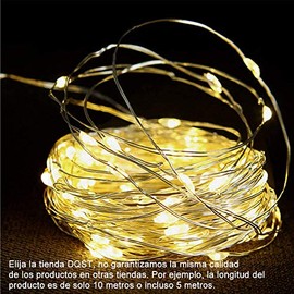 DQST Luces Led Solar de 8 Modos, 22M con 200LEDs, Tiras Led con Luz, IP65 Impermeable Guirnalda Luces Solares para Jardin Exterior/Interior, Arbol de Navidad, Ventana Valla Bodas （Cálido）