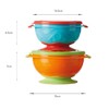 Nuby Stackable Suction Bowls – Air-Tight Seal Lid| Suction Base