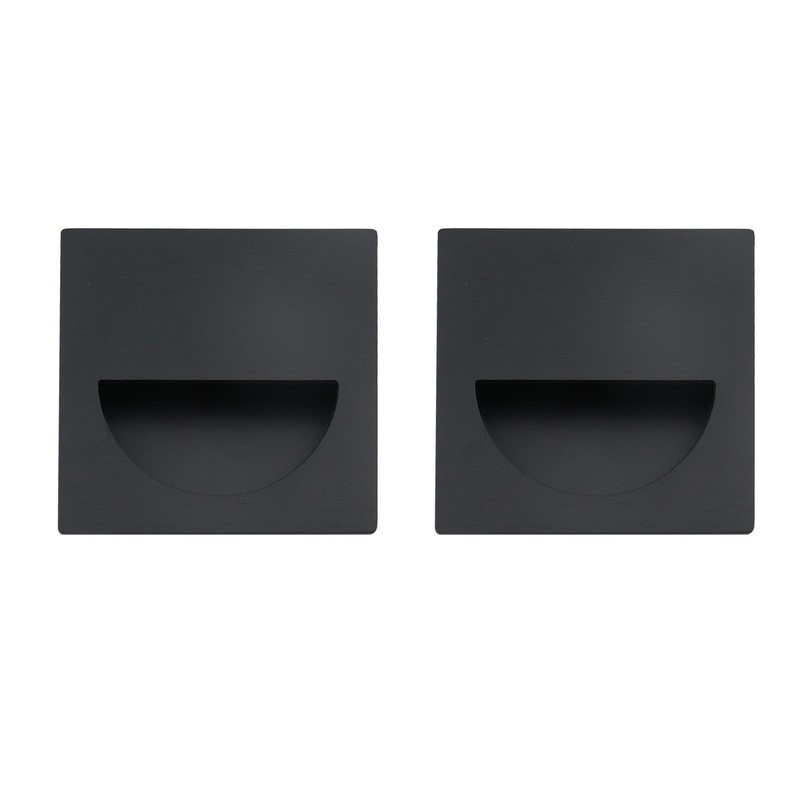 Geesatis 2 Pcs Recessed Door Handles Finger Pulls Handles Cabinet