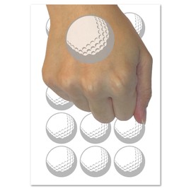 Golf Ball Sports Temporary Tattoo Water Resistant Fake Body Art Set Collection - 54 1" Tattoos (1 Sheet)