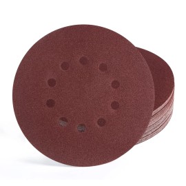 10Pcs 9" Drywall Sanding Discs 10-Hole Hook Loop 40-240 Grit Resin-Bonded Roundmaterial: Aluminum Oxide, grit: 80, size: 9"