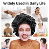 ANGELEMM Silk Hair Bonnet for Sleeping - Black Satin Bonnet
