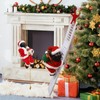 Electric Santa Claus Toy Black Race Climbing Christmas Tree Decorations