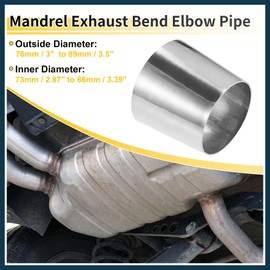 TUCKBOLD Mandrel Exhaust Bend Elbow Pipe 3" Inch OD to 3.5" Inch OD Stainless Steel Reusable | Exhaust Elbow Pipe Stair Handrail Tube 2 Pcs