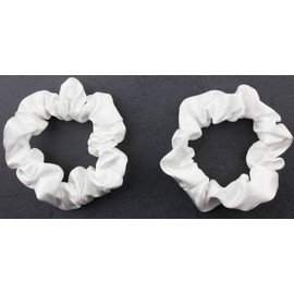 Mytoptrendz® 6 pcs Satin Scrunchies for Girls Ponytail Holder Ties Bands Elastic Bobbles Traceless Scrunchy for Women Thin Fine Hair (White, Lilac, Pink Pastel assorted)