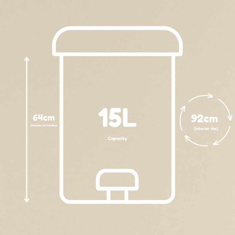 Extra Strong Pedal Bin Liners 15L Plastic Bags | Bin