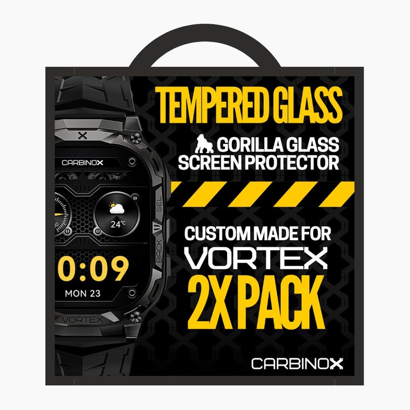 CARBINOX Tempered Glass Screen Protector Compatible for Vortex Smart Watch