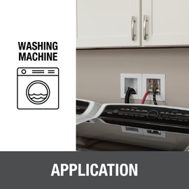 Oatey 38241 Contractor Assembled Washing Machine Outlet Box F1807, 1/4" Turn, 2"x4"