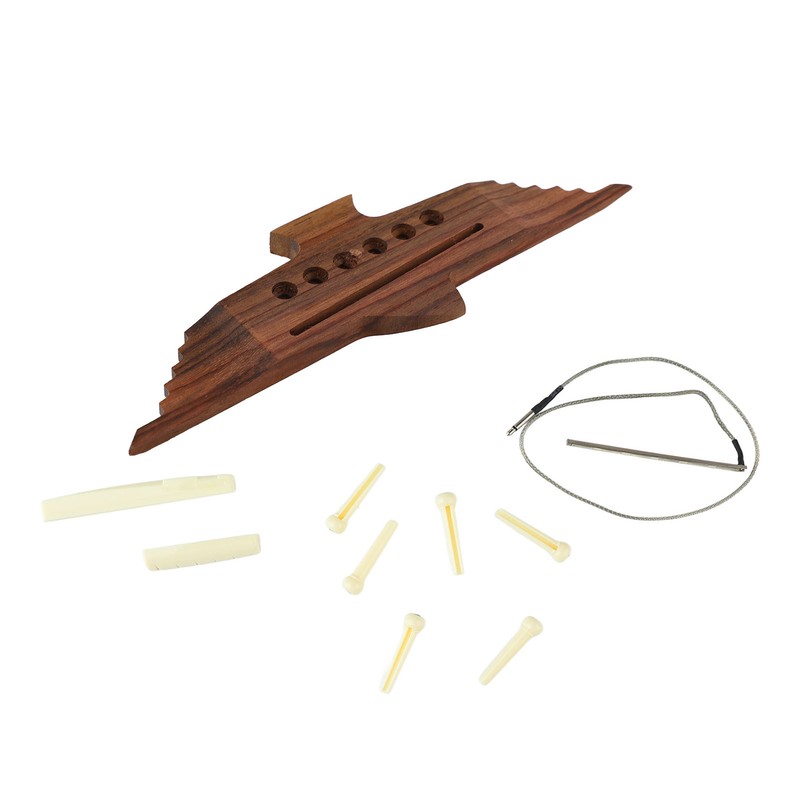 10PCS 6 String Acoustic Guitar Bridge Rosewood Set Musical Instrument