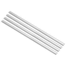 sourcing map Semicircle Shape Solid Acrylic Rod PMMA Extruded Rod 5 mm x 10 mm x 250 mm Clear Pack of 4