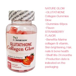 Nature Glow Glutathione Collagen - Strawberry Flavor, 60 Chewable Gummies