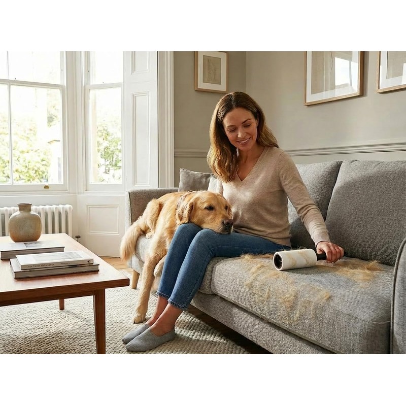 ARVO Lint Roller, 5 Pack 300 Sheets, 1 Handle, Pet