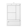 Double-Sided Dry Erase Pickleball Coaching Clipboard, White Board with Court