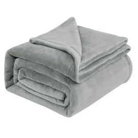 IR Imperial Rooms Fleece Blanket Throws for Sofas – Soft Fluffy 400 GSM Silk Touch Warm Blankets for Bed and Couch Bed Throw for Bedroom, Travel (Silver Grey, Twin/Double (150X200CM))