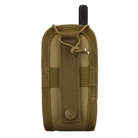 SINAIRSOFT Tactical Molle Radio Pouch Bag,Lightweight Waterproof Nylon Walkie Talkie Interphone Storage Bag Pouch for Outdoor Military Police Hunting Use Coyete Brown