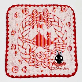 Small kiki wreath embroidery cotton hand towel decorative desk accessory