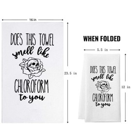 ZJXHPO Smell Like Chloroform to You Dish Towel Kitchen Towel Tea Towel Kitchen Decor Housewarming Gift (C-Chloroform Towel)