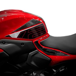 Az Graphishop 3D Resin Tank Side Sticker Compatible with Ducati Streetfighter V2 / S 2025 Protection Against Bumps and Scratches Motorcycle Accessories Made in Italy L-SV2-25