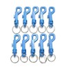 Merriway BH01834 (12 Pcs) Blue Plastic Hipster Key Snap Hook