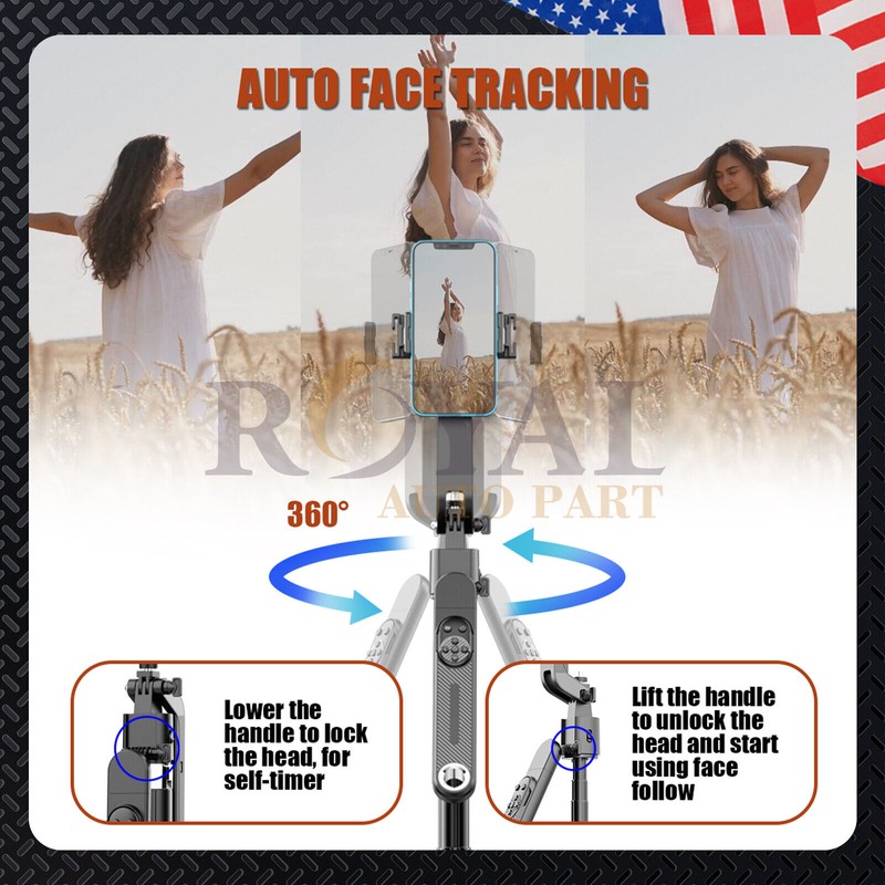 Royal Auto parts 71''Smart Tracking Selfie Stick & Tripod Stand