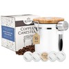 Kitcoff Coffee Grounds and Beans Container Canister with Date Tracker,
