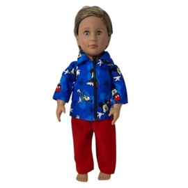 Doll Clothes Superstore Handmade Mouse Print Jacket and Pants Fits Our Generation American Girl and My Life Dolls