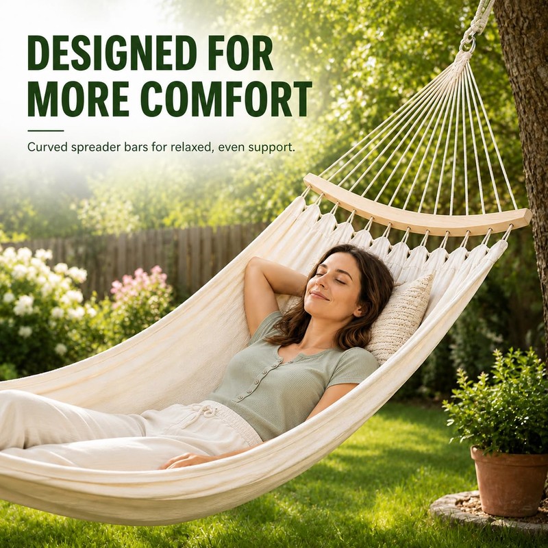 2 Pack Wooden Hammock Spreader Bars, Detachable Replacement Bars