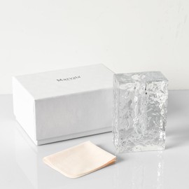 Marvala Crystal Flower Vase with Glacial Texture,Heavy Duty Large Clear Vase for Dining Table Kitchen Office Home Shelf Display Wedding Living Room Centerpieces