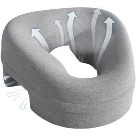 HYMIC Face Down Pillows Massage Pillow for Bed Headrest Prone Down Sleeping Adjustable Memory Foam Stomach Sleeping Pillow - Face Down Pillow After Eye Surgery (Light Grey)