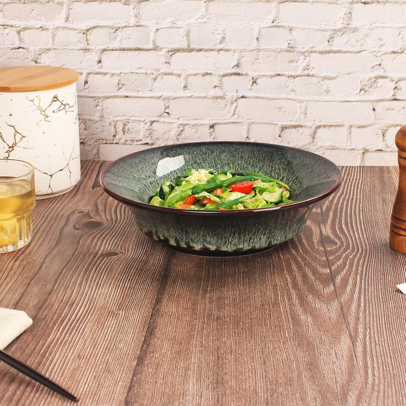 jinsongdafa Ceramic Pasta Bowls Set,105 oz Soup Bowls,Large Salad Bowls,Chip