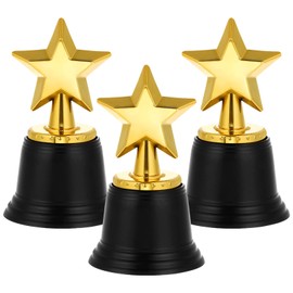 STOBOK Mini Star Trophy Awards Bulk, Gold Star Trophies For Party Favors Competitions Kid Classroom School Reward Sports Tournament Winning Prize Party