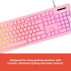 RadioShack Pink Multi-Function Backlit Keyboard