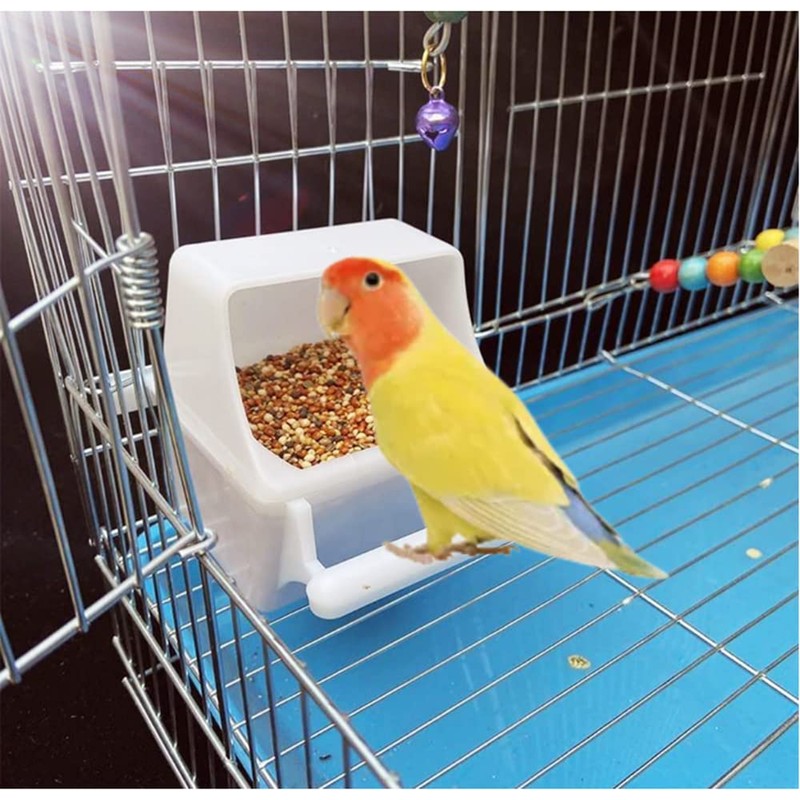 BRYHZKCM Small Bird Slot Feeder No Mess Cage Hanging Feeder