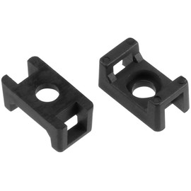 TA-VIGOR 46Pcs Nylon Cable Tie Mount Base, 3.8mm Saddle Type Mount Wire Holder, Cable Zip Ties, Adjustable Cable Tie Holder with Self-Locking for Wire and Cable Tidy, Black