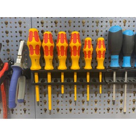 Generisch Tool Holder for Küpper Perforated Wall - Screwdriver & Pliers Holder, Black, Plastic