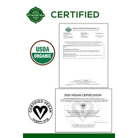 VITAMINSEA Organic Atlantic Bladderwrack Seaweed (Whole Leaf, 8 OZ)