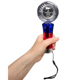 Zugar Land Light-Up Star Magic Spinning Ball Flashing Toy Wand (7.5") 3 AA Batteries Included. Colorful Bright LED Light Up Sensory Toy for Kids Boys and Girls (4 Pack)