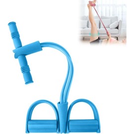 THJOPOKEEL Genérico Bandas Elásticas de Resistencia para Fitness,Estiramiento de Tobillos con Pedales de 4 Tubos,Extensor de Fuerza Abdominal,Estiramiento Elástico de Piernas