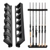 Wall Hanging Fishing Rod Holder, Rod Stand, Wall Mounted, Black,