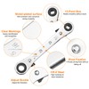sourcing map Double Box End Reversible Ratcheting Wrench 1/4" x