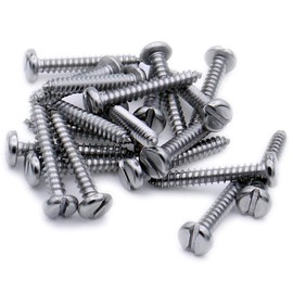 No.14 x 0.625 (6.3mm x 16mm) Slot Pan Self-Tapping Screw - Stainless Steel (A2) (Pack of 20)