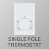 Stelpro Single Pole Line Voltage Thermostat, Mechanical 240 Volts, Compatible