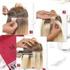 Moresoo Tape-In Hair Extensions, Real Hair, Blonde Streaked, Remy Hair,