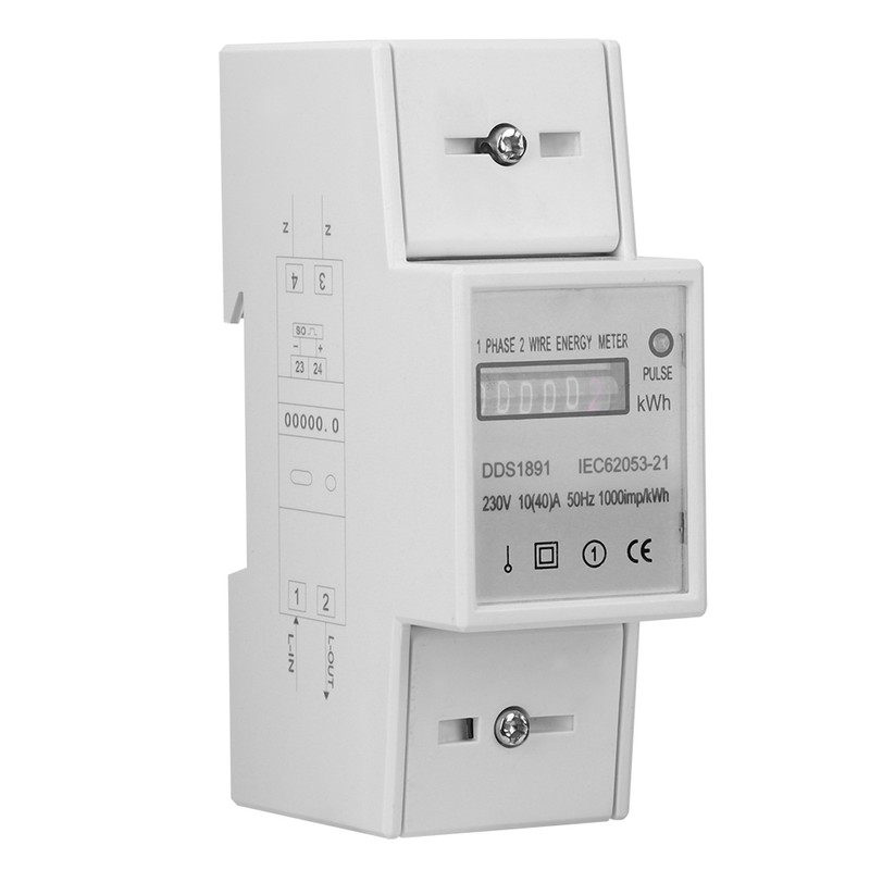 Single Phase Meter DDS1891 High Accuracy 2P Counter Rail Energy