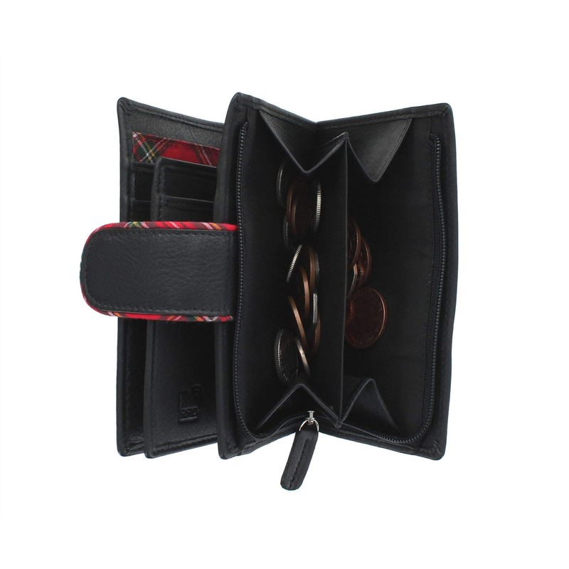 Mala Braemar Range Leather Purse RFID 3449_7 Black