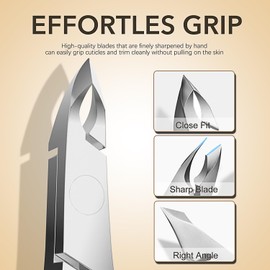 Salon-Quality Cuticle Cutter Nippers Profession Cuticle Trimmer Super Sharp Cuticle Cutter Manicure Nail Cuticle Remover Clippers Tools, 5mm Jaw