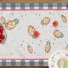 Everpwr Carrots Rabbit Bunny Happy Easter Eggs Table Runner, Spring