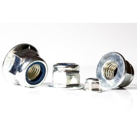 M10 Flanged Locking Nut For Screws and Bolts cl.8 Zinc Plated DIN 6926 (Pack of 10)
